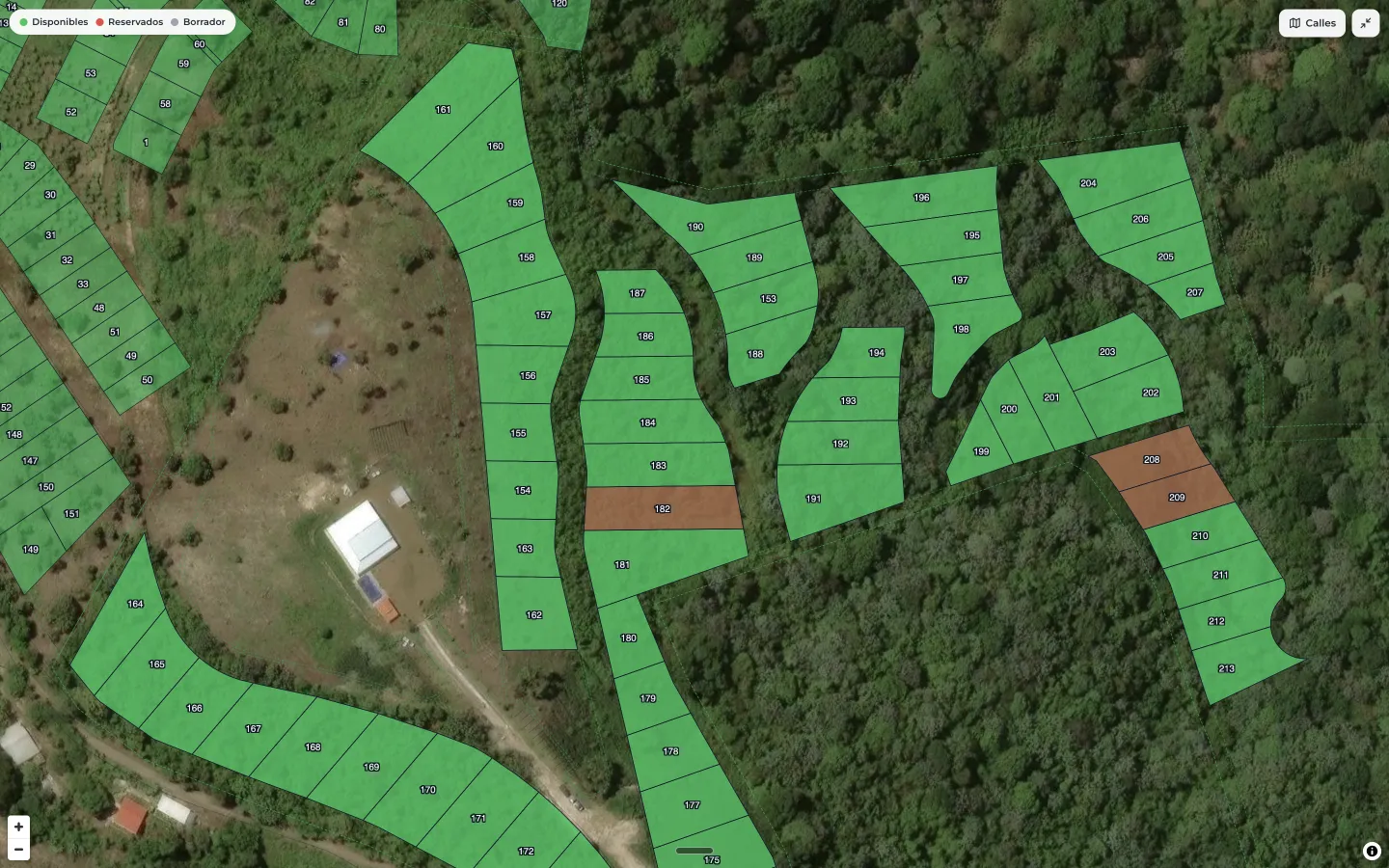Mapa interactivo de lotes